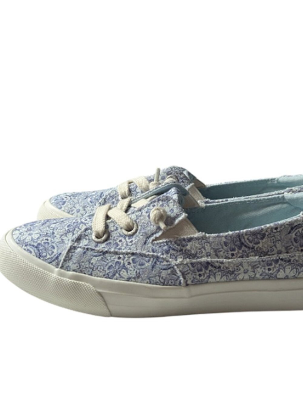 Blowfish Blue Floral Print Canvas Lace-Up EVA Insole Sneakers Size 7.5 NWOB - Picture 3 of 8